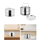 Stackable Lunch Box Stainless Steel Three Tier Leakproof with Lid Bento Lunch