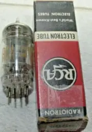 1 NOS RCA 5965-12AV7 Audio Dual Triode Pre-AmpTube Tested TV-10B Gm= 3900uMhos