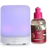 Pink Zebra Mini Ultrasonic Aroma Diffuser(ScentFlirt Exclusive) + Diffuser Oil
