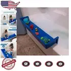 36-inch Blue Bath Splash Guard Toy Tray - Suction Cup Holder for Easy Cleanup