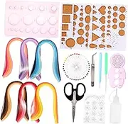 CORHAD 1 Pcs DIY Paper Quilling Strips Set Crafting Tools for Home School Projects for Handmade Art Flowers Animals Creative Learning