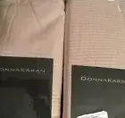 2 Donna Karan Corinthian Linear Stripe in Sea Shell European Pillow Shams NWT