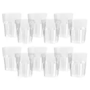12PK Lemon & Lime 350ml Plastic Drinking Water Cup - Clear