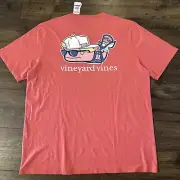 Vineyard Vines Men's Lacrosse Bro Short Sleeve Jetty Red Pocket T Shirt XL NWT
