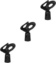 Parliky 3pcs Mic Stand Clip Hard Plastic Holder for Dynamic Vocal Wireless Microphones