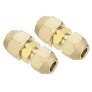 3/8" to 1/2" Pipe Extension Joint Connector, 2pcs Brass Pipe Coupler Adapters