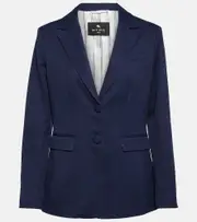 [Etro] Etro Paisley jacquard cotton blazer AU 8 blue
