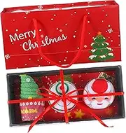 Zerodeko Christmas Towels Set Embroidered Face Towels Cotton Xmas Towels for Party