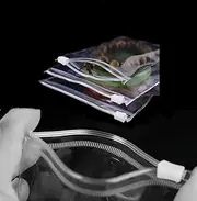 [Rikyo] 30 Self Seal PVC Pack Zipper Lock Bags, Clear Jewelry Anti-Oxidation Clarity Tarnish Prevention, Small Sealed Resealable Packaging for Storage Accessories, Cable Organizer (15x15cm/6x6inch)