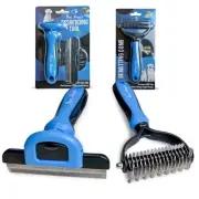 Large Deshedding Tool & Dematting Comb – Grooming Brushes for Dogs, Cats, Hor...