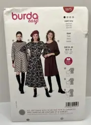 BURDA 5975 MISSES DRESSES Sewing Pattern Sizes 8 - 22 Skill: SUPER EASY