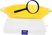 MOBUTOFU 1 Set Compact Gold Prospecting Pan Efficient Sifting Tool with Fine Mesh Durable Filter for Outdoor Mining for Soil Sifting and Rock Separation