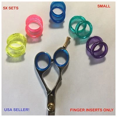 10X Rings / 5X Sets Barber Hair Scissors Shears Finger Rings Grips Inserts SMALL