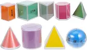 TEHAUX Interactive 3d Geometric Models for Kids Translucent Light Table Toys Manipulatives