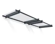 CANOPIA - Nancy 1 x 3 Door and Porch Awning Dark Grey Clear