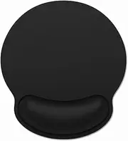 Dapesuom Ergonomic Mouse Pad with Wrist Support, Comfortable Memory Foam Wrist Rest for Easy Typing Pain Relief, Cute Computer Gaming Desktop Mouse Mat with Non-Slip Base for Laptop, Office, Jet Black