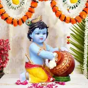 Polyresin Baby Krishna Idol for Home Decor Pack of 1