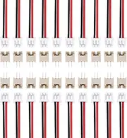 uxcell 30 Pcs MX 1.25mm 2 Pin Single Head Male Connector Plug with 28 AWG 150mm Wire Cable and Female Motherboard Connector for Speakers,LED Light Strips,Small Appliances