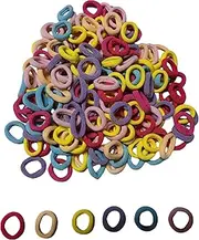 200 PCS Hair Ties Headbands Baby Girls Elastic Headbands Black Colorful Small Rubber Bands Ponytail Holder (Candy color)