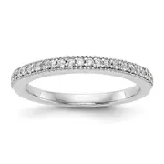 14K White Gold Diamond Wedding Band