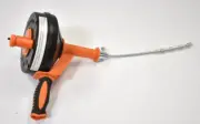 Drain Auger Clog Remover Plumbing Tool Drill Adapter 25' Heavy Duty Orange/Black