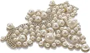 Gadpiparty Garment Applique DIY Patches Decor Rhinestone Pearl Decorative Patch for Clothes Shoes Bags and Accessories Practical and Durable Iron Design
