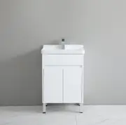 600*480*880mm PVC Laundry Tub Cabinet with Ceramic Laundry Sink