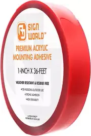 BEST 1" Acrylic Double Sided Mounting Tape, Residue Free upon Removal, Crystal C