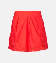 [Juliet Dunn] Juliet Dunn Embroidered cotton shorts UK 14 red