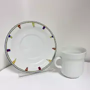 ⭐️ Richard Ginori CLIPPER ARMONIA Italy Coffee Cup and Saucer Nautical Flags