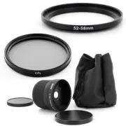 52mm Fish Eye 0.18x lens, CPL Filter for Nikon D3100 D5100 D7000 Nikkor50mm,NEW