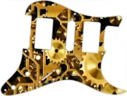 Stratocaster Graphical Pickguard Custom fit Fender HSH 11 Hole Clockwork 1