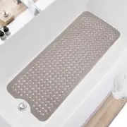 TEESHLY Bath Tub and Shower Mats, Non-Slip 40 x 16 Inch Extra Long Bath Mat, ...