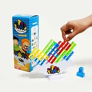 32 PCS Tetra Tower Stacking Game, Building Balance Blocks Board Game, 2+ Players Family Games for Kids, Adults, Party, Friends, Team, Travel