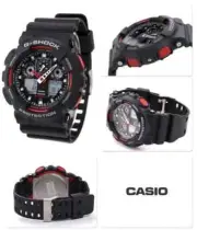 Casio G-Shock Analog Digital Black Dial Resin Band Men's Watch GA-100-1A4DR