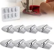 8 Sizes Universal Sewing Rolled Hemmer Foot for Sewing Machine, 3-10mm Rolled Hem Presser Foot Set, Rolls Hemming Attachement Rolled Seam Presser Foot, Sewing Accessories & Tools