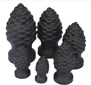 6 Size Giant Egg-Shaped Anal Plug Anal Ball with Suction Cup Prostate Massager Vagina Anus Dilator G-Spot Anal Trainer Sex Toys for Men Women(Schwarz-L)