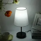 USB Port Minimalist Table Lamp 3 Way Dimmable Small Desk Lamp with Mental Base