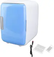 Car Mini Fridge 4 Litre, Compact Mini Fridge with a Separator, Super Quiet And Portable Mini Fridge Great for Bedroom, Office, Car, Dorm (Blue)