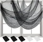 Creepy Cloth Halloween | Scary Window Gauze - Halloween Creepy Cloth Black White Spooky Gauze Cloth for Haunted House Decoration 72x29 Inches