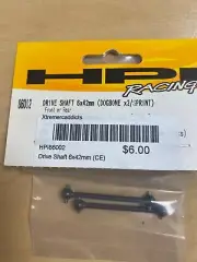RC HPI 6 x 42 mm Drive Shafts Steel Black (2) 86002