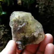 53g RARE Etched Nirvana Quartz Natural Golden Hair Rutilated Quartz Specimen