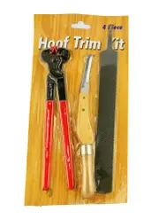 Farrier Tools Hoof Trim Shoeing Kit Hoof Nipper Rasp Knife 4 Pieces Horse Farm