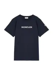 Moncler Kids Logo Cotton T-shirt (12-14 Years) - Navy 14 years