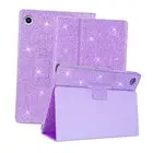 Case for Samsung Galaxy Tab A9 Plus 11 inch 2023,Glitter Leather Glitter Purple