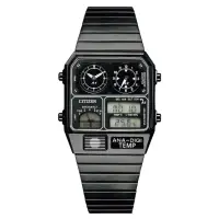 在飛比找momo購物網優惠-【CITIZEN 星辰】Chronograph 復古電子錶/