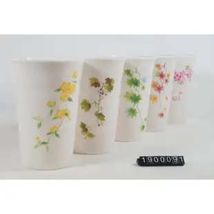 日本帶回 TACHIKICHI 茶杯 清酒杯 5入 5種花卉圖案-1900091