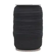 Black 1.5" (40mm) Fold Over Elastic