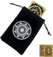 Tarot Card Storage | Flannel Reusable Jewelry Pouch Tarot Deck Holder with Drawstrings - Portable Tarot Bags Storage Bag Tarot Card Pouch for Tarot Card Accessories