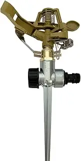 SOULONG Lawn Sprinkler Garden Sprinkler Yard with Adjustable Tripod Base 0-360° Rotatable Spray for Yard Lawn Garden Patio Greenhouse Pool Misting (Spike Base)